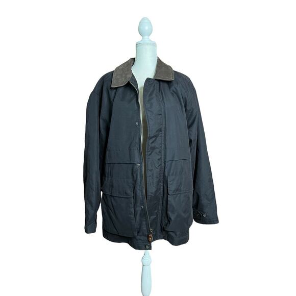 Dockers Other - Dockers Men Black Quilted jacket Lined Pockets Collar Zipper sz L